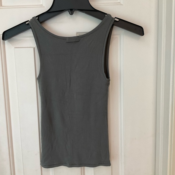 Skims Cotton Ribbed Top and Leggings, Gray, Fading of the leggings, Sz S - Picture 10 of 16